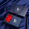 Rose Flower Gift Box with Ribbon Paper Bag