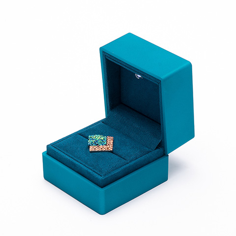 Plastic Board with Light Jewelry Ring Box 