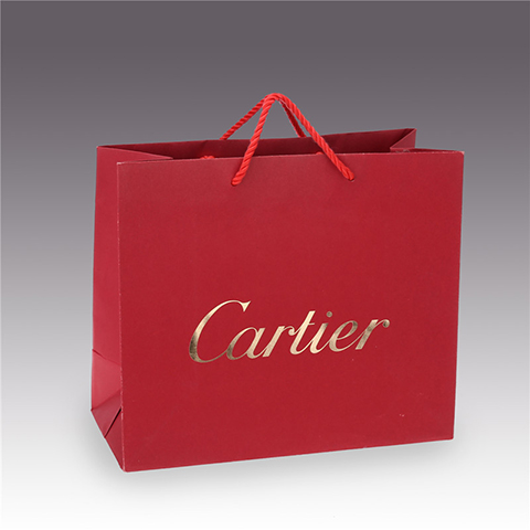 Luxury PU Leather Paper Bag with Ribbon