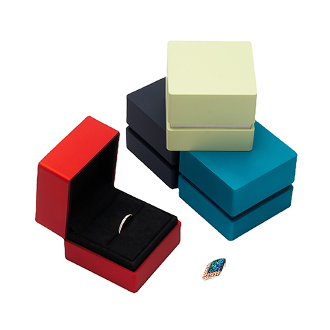 Plastic Board with Light Jewelry Ring Box 