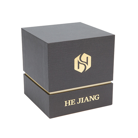 Inclined Shape & Golden Metallic Paper Perfume Box