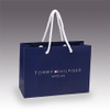 Luxury PU Leather Paper Bag with Ribbon