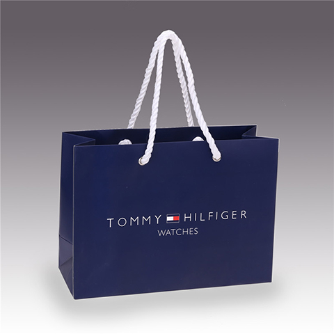 Luxury PU Leather Paper Bag with Ribbon