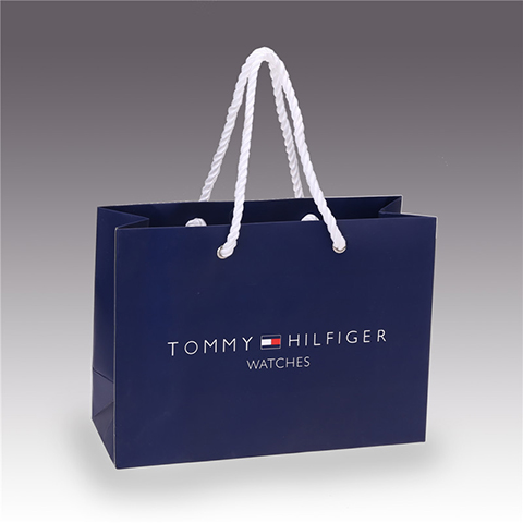 Luxury PU Leather Paper Bag with Ribbon