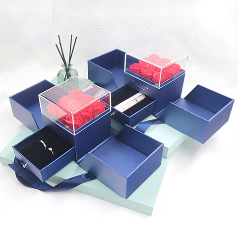 Double-door Gift Box with Ribbon Closure