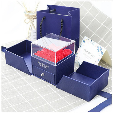 Double-door Gift Box with Ribbon Closure