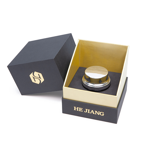 Inclined Shape & Golden Metallic Paper Perfume Box