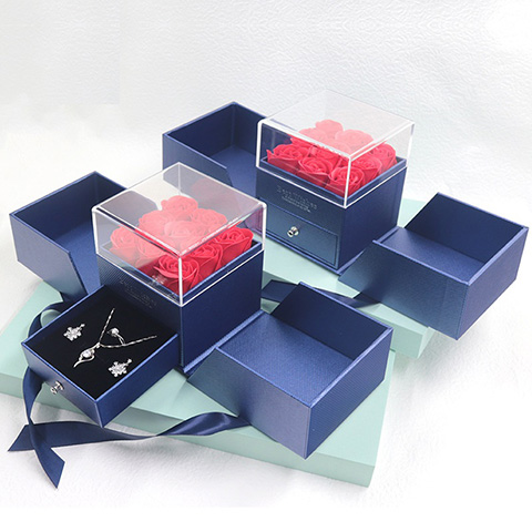Double-door Gift Box with Ribbon Closure