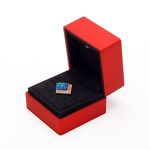Plastic Board with Light Jewelry Ring Box 