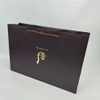 Luxury PU Leather Paper Bag with Ribbon