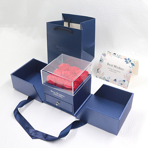 Double-door Gift Box with Ribbon Closure