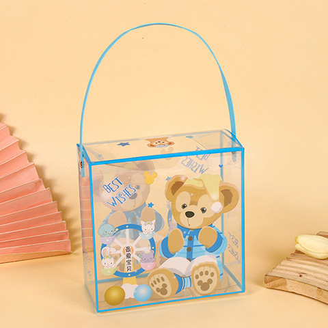 Transparent PVC Cartoon Picture Handbag